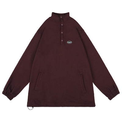 Suéter Retro Holgado con Cuello Mao y Forro de Velour - Image 18