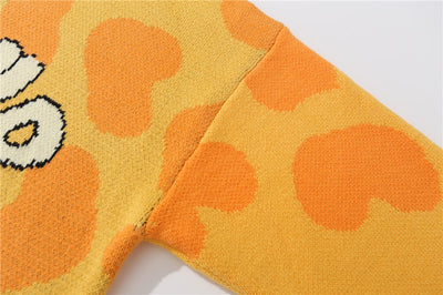 Suéter Holgado para Hombre con Cuello Redondo y Estampado Jirafa - Image 15