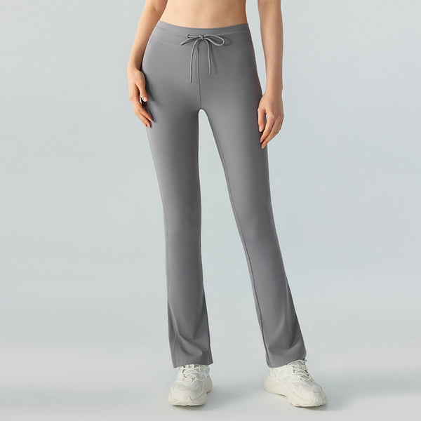 Pantalones Yoga Acampanados con Levantador de Glúteos y Bolsillos Laterales