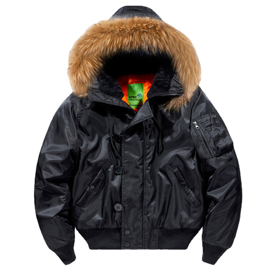 Abrigo Bomber con Cuello de Piel Desmontable - Talla Grande - Image 3