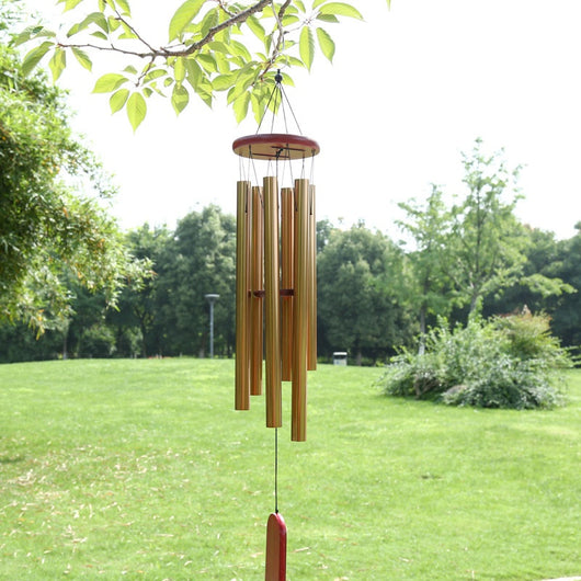Carillón de Viento Decorativo de Madera Maciza con Tubos Metálicos - Image 31