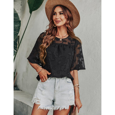 Blusa Suelta con Estampado en Chifón - Image 11
