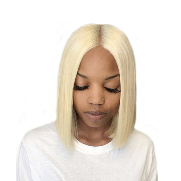 Peluca Rubia Corta Lisa - Cambio de Look Instantáneo