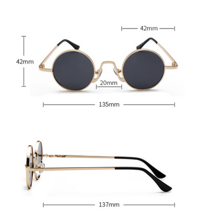 Gafas de Sol Redondas con Espejo Reflectante - Image 10