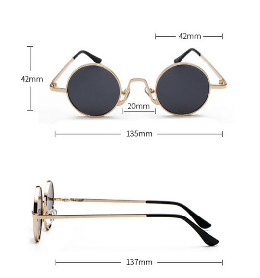 Gafas de Sol Redondas con Espejo Reflectante - Image 10