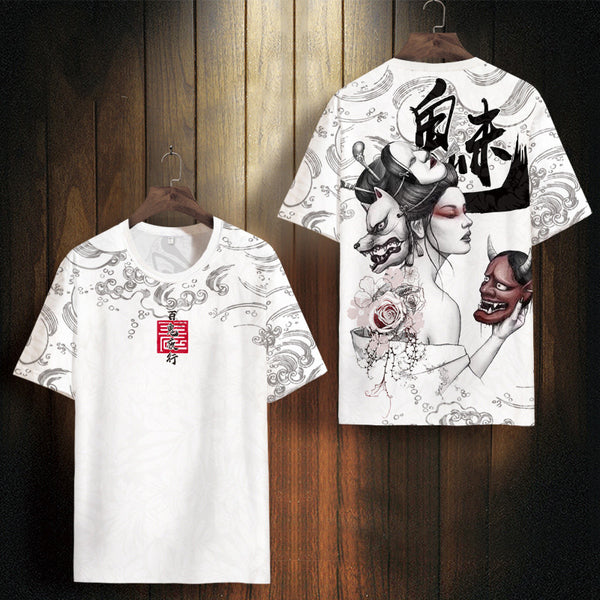 Camiseta Casual con Logo Estampado Popular