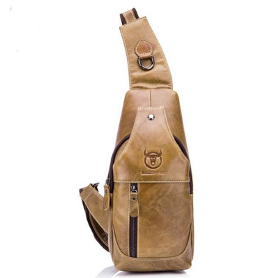 Bolsa de Pecho de Cuero para Hombre - Bandolera Crossbody - Image 8