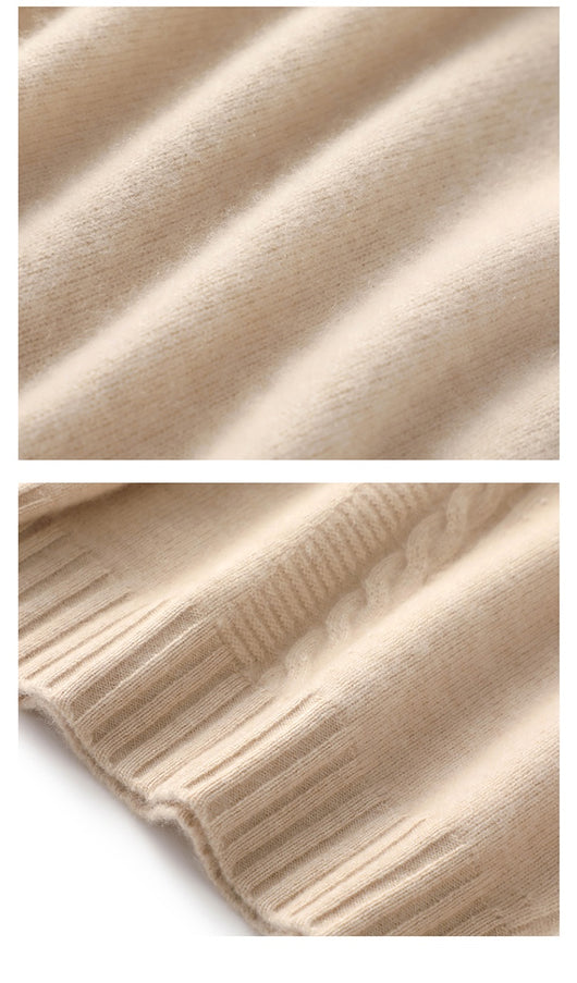 Suéter de Cachemira Pura para Otoño e Invierno - Tejido Grueso - Image 8