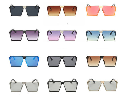 Silver-framed square polarized sunglasses with dark gray lenses and textured temples on a white background. - Image 4