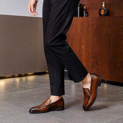 Zapatos de Cuero para Hombre Estilo Ejecutivo Primera Capa Ante - Image 20