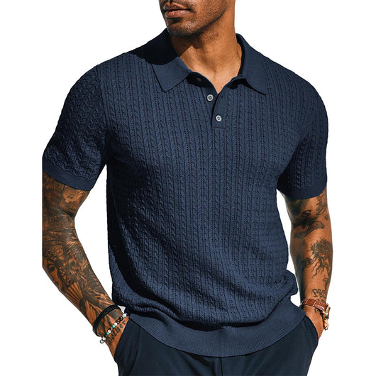 Camisa Tejida Casual para Hombre - Manga Corta Perfecta para Verano - Image 4