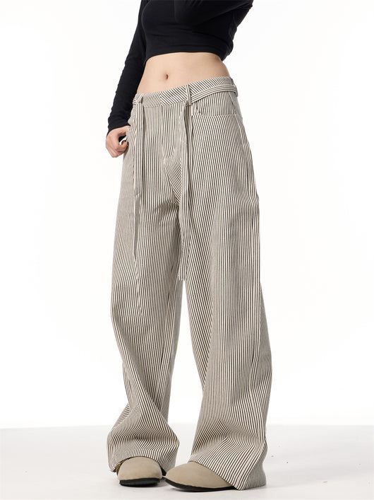 Pantalón Recto Vintage Americano a Rayas - Image 11