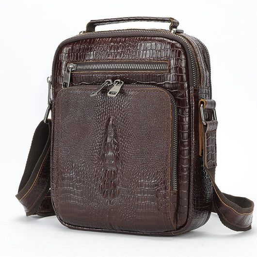 Bolsa Mensajero de Cuero Genuino Vintage Estilo Caballo Loco - Image 4