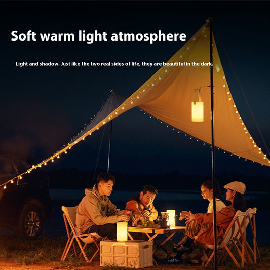 Lámpara de Camping Retro con Carga Solar y USB Portátil