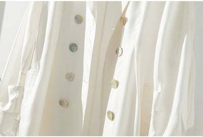 Gabardina Larga para Mujer con Cintura de Seda - Image 2
