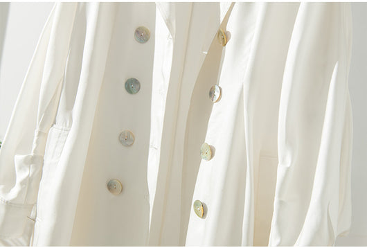 Gabardina Larga para Mujer con Cintura de Seda - Image 2