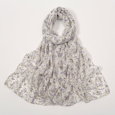 Pañuelo Ligero de Gasa Estampado Floral para Primavera y Verano - Image 24