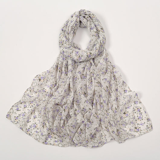 Pañuelo Ligero de Gasa Estampado Floral para Primavera y Verano - Image 24