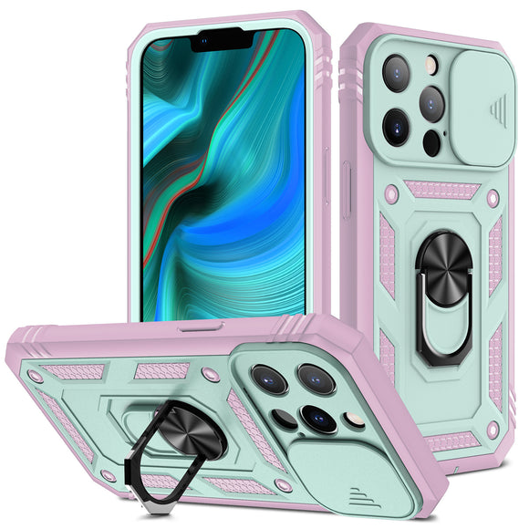 Funda Magnética para Celular con Ventana Deslizable y Soporte