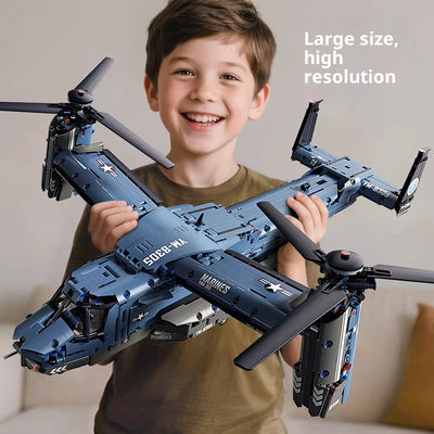 Helicóptero de Transporte Grande Osprey - Juego de Bloques de Construcción Armado - Image 6