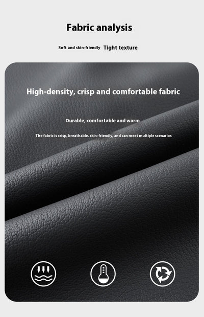 Chaqueta de Cuero para Hombre con Forro de Cashmira y Visón Desmontable - Image 9