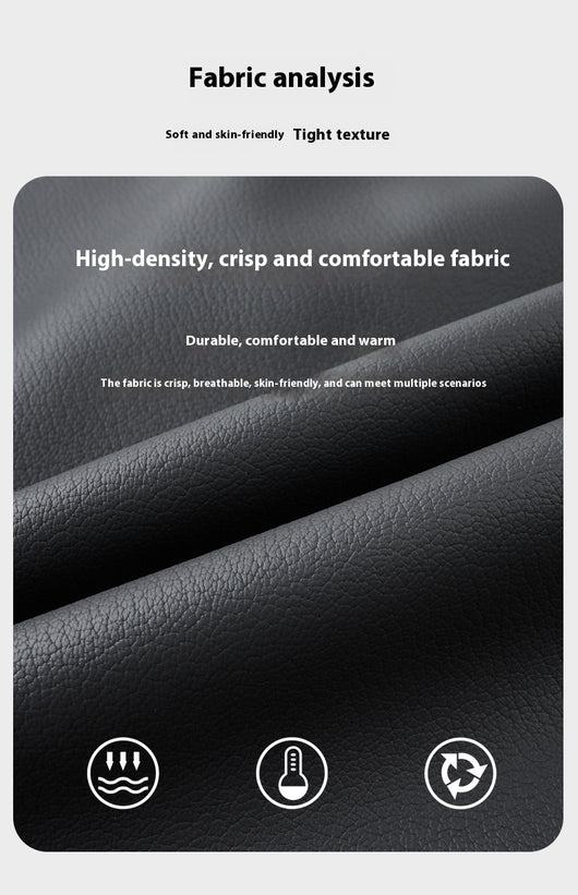 Chaqueta de Cuero para Hombre con Forro de Cashmira y Visón Desmontable - Image 9