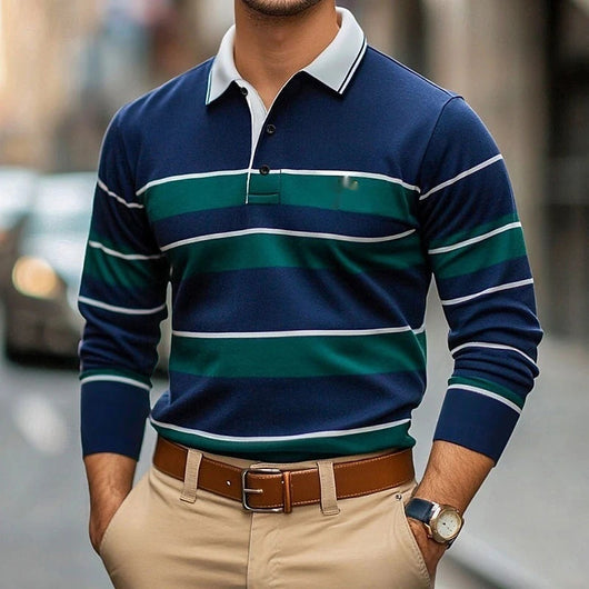 Polo Manga Larga Estampado Digital para Hombre - Image 2