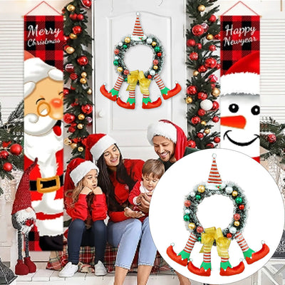 Decoración Navideña Payaso de Cuatro Patas para Puerta