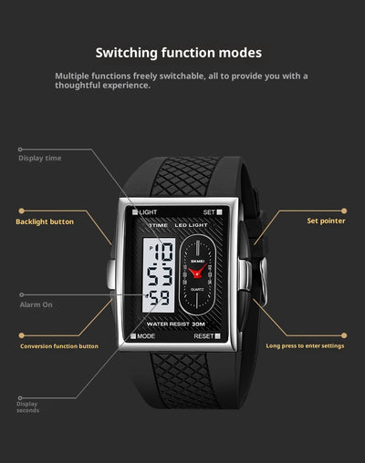Reloj Deportivo Inteligente Dual para Estudiantes - Resistente al Agua - Image 12