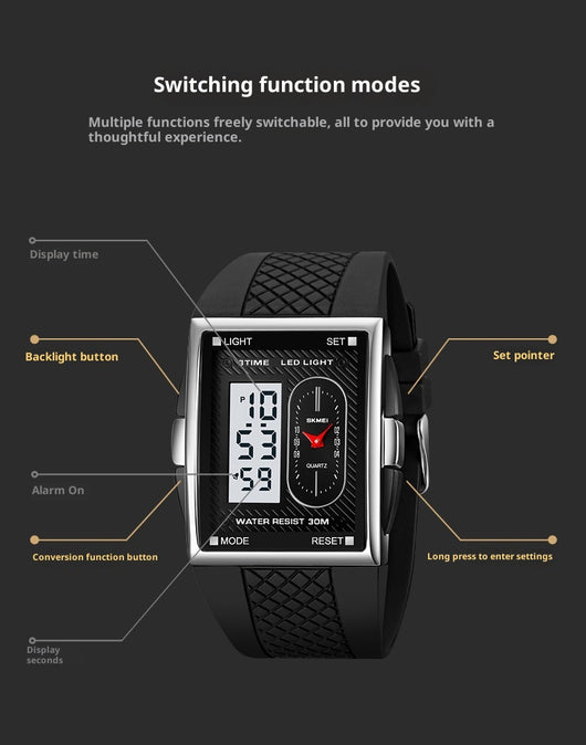 Reloj Deportivo Inteligente Dual para Estudiantes - Resistente al Agua - Image 12