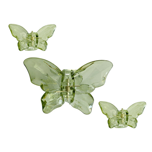 Set de 3 Pinzas Mariposa Transparentes para Cabello - Image 9