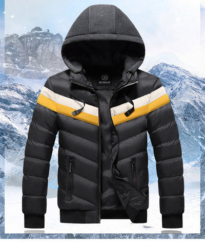 Chaqueta Impermeable con Capucha para Hombre Tallas Grandes Invierno - Image 13