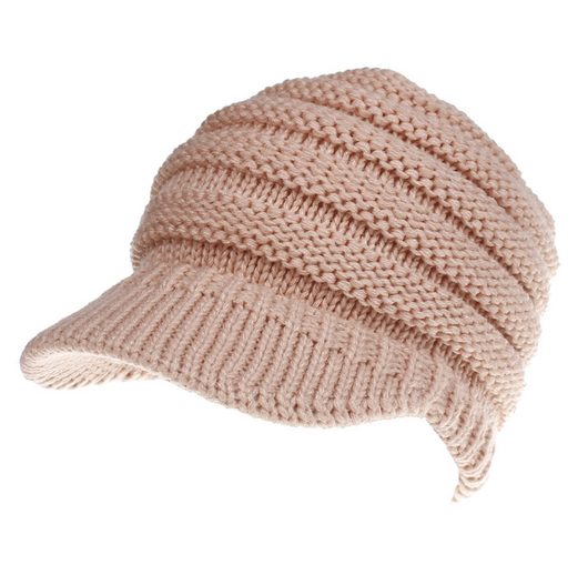 Gorro Tejido con Agujero para Coleta - Beanie Cálido para Mujer Otoño Invierno - Image 9