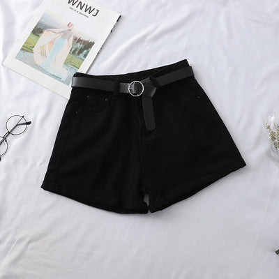 Shorts de Mezclilla Talle Alto con Ruedo Fruncido - Image 11