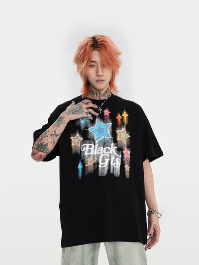 Playera Hombre Estrellas Sueltas Estampado - Image 10