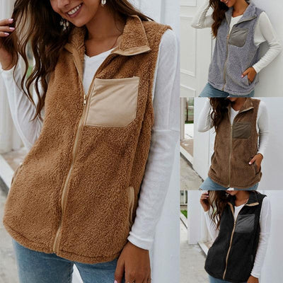 Chaleco Abrigo Térmico de Felpa para Mujer - Calidez Invierno