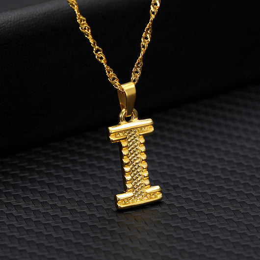 Collar con Colgante de 26 Letras Chapado en Oro - Image 11
