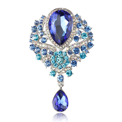 Broche Colgante Aleación con Cristales Brillantes