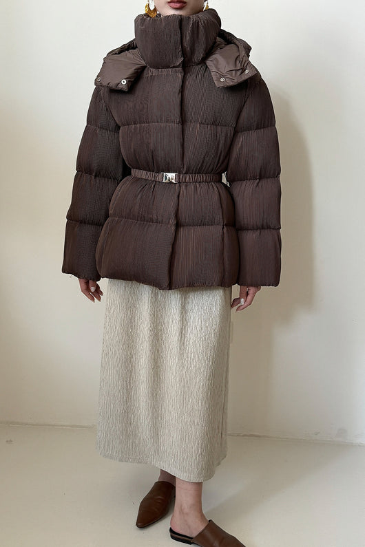 Chaqueta Acolchada con Cinturón Ajustable para Mujer - Efecto Adelgazante - Image 13