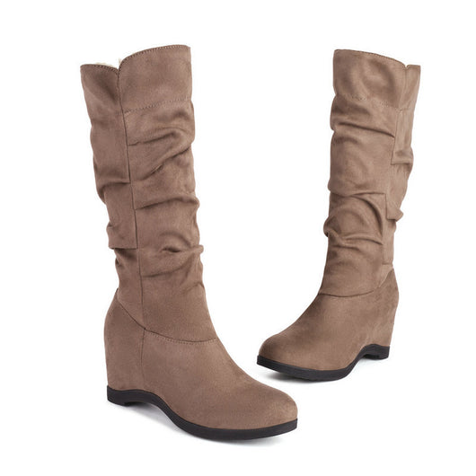 Botas Plataforma de Ante para Mujer - Estilo Alto y Versátil - Image 12