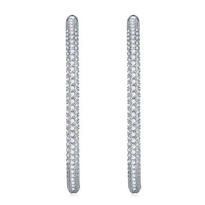Aretes Lustrous: Conjunto de Plata S925 y Moissanita con Baño de Platino - Image 16