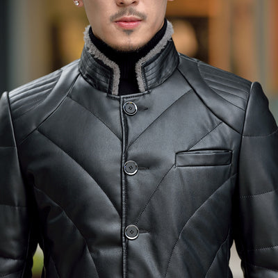 Chaqueta de Cuero y Plumón para Hombre Haining - Image 2