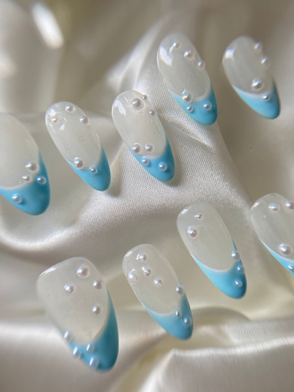 Armadura Personalizada Azul Perla Hecha a Mano