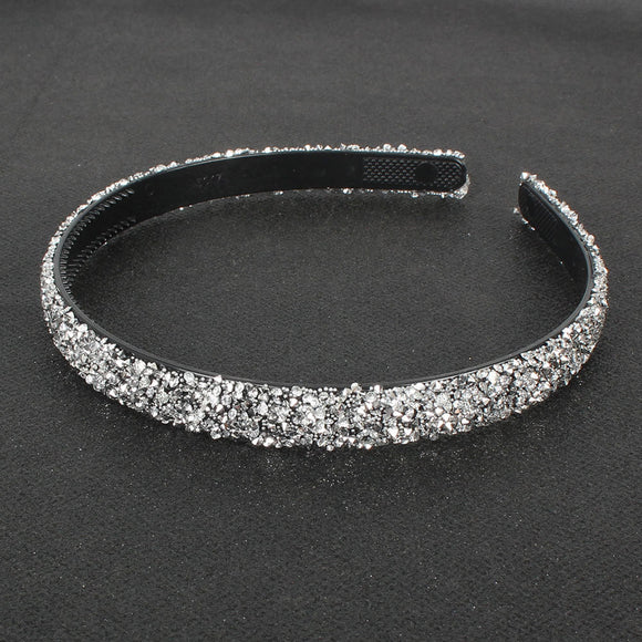 Diadema Semicircular Retro con Diamantes de Colores