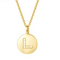 Single Studded Letter Necklace L 925 Plateado