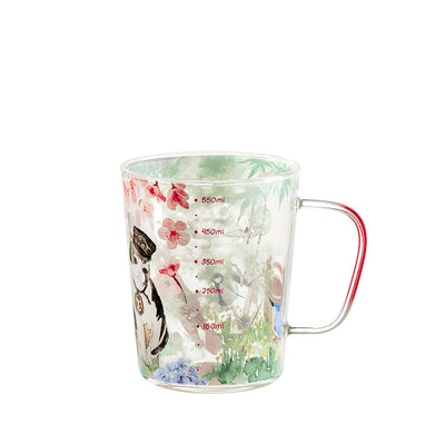Taza de Vidrio Borosilicato Japonesa de Gran Capacidad con Cuchara Graduada - Image 2
