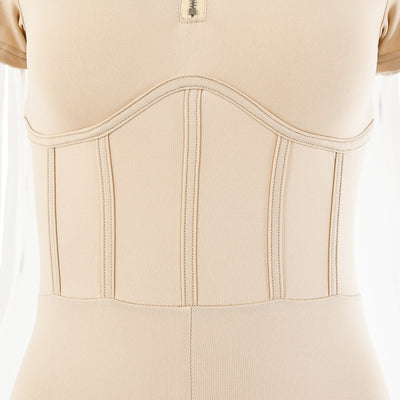 Jumpsuit Corto Femenino con Escote Redondo y Cierre - Image 9