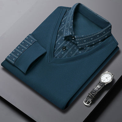 Suéter Falsa Doble Capa para Hombre - Prenda Base Versátil - Image 10