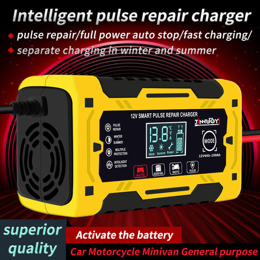 Cargador Inteligente 12V para Baterías de Auto y Moto