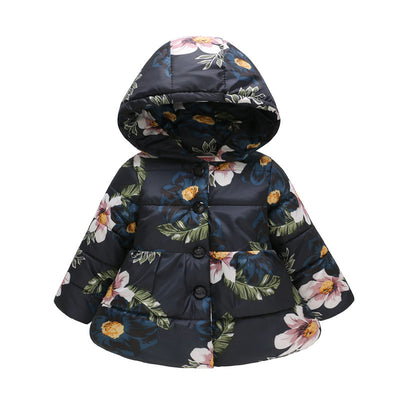 Chaqueta Acolchada para Niñas con Capucha y Diseño Estampado - Image 6